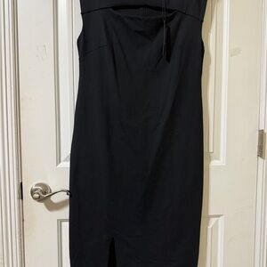 Tahari Classic Black Sleeveless Dress✨10✨NWT